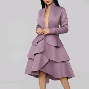 Mauve midi dress